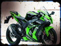 ninja zx 10r abs krt A4 Photo Print Motorbike Vintage Aged