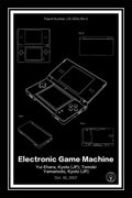 nintendo ds patent print black A4 Photo Print
