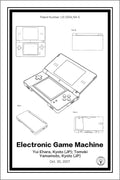 nintendo ds patent print white A4 Photo Print