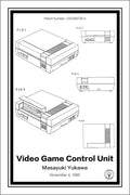 nintendo entertainment system patent print white A4 Photo Print