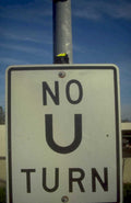 no turn warning 1980s 1990s A4 Photo Print