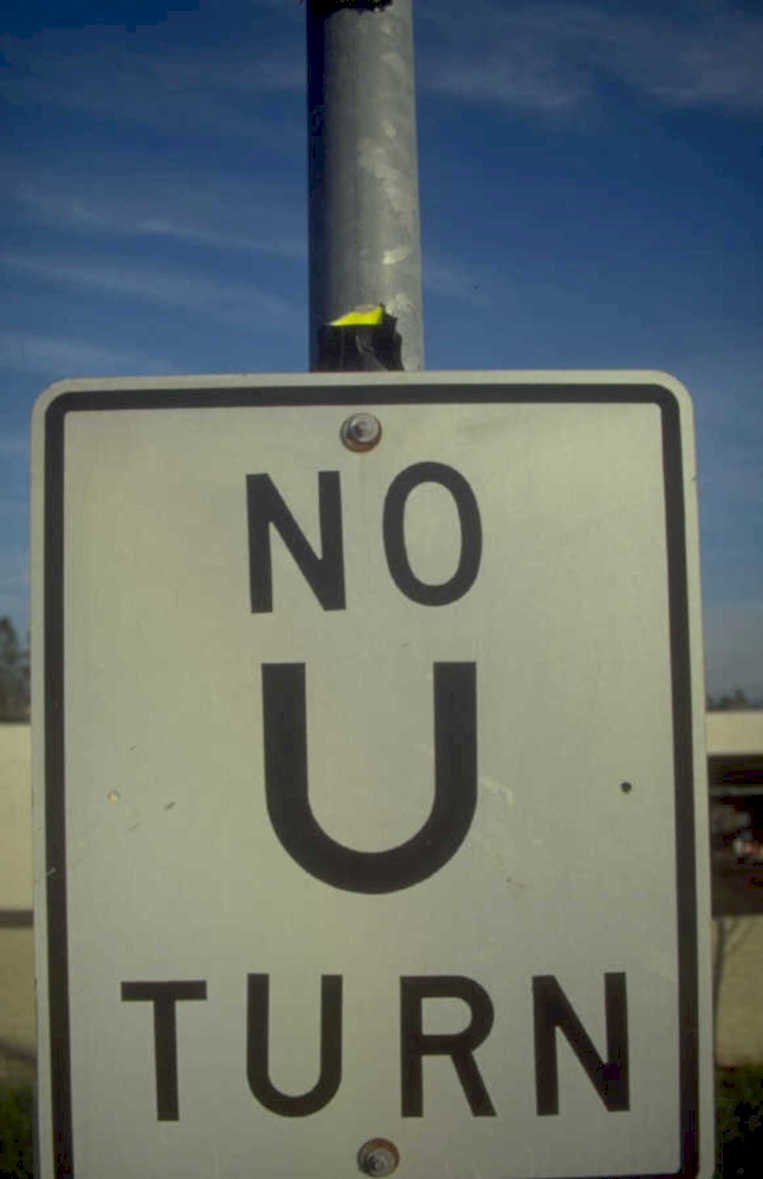 no turn warning 1980s 1990s A4 Photo Print