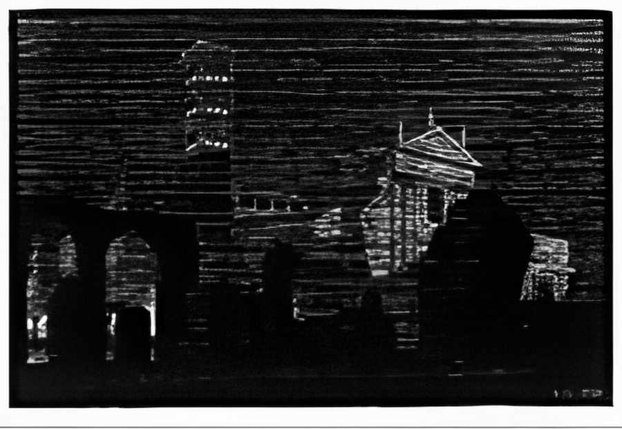 nocturnal rome 2 mc escher 1934 A4 Photo Print