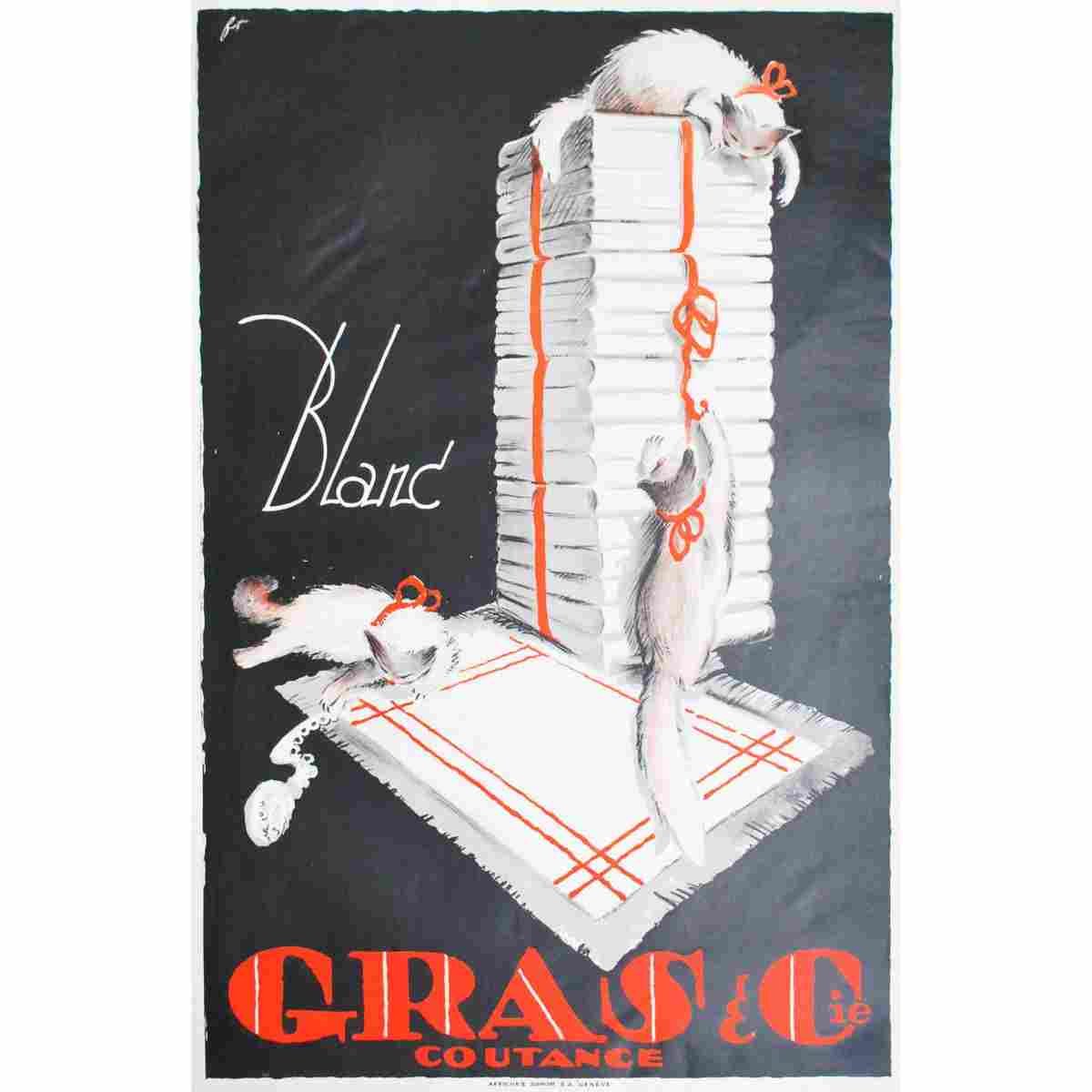 noel fontanet gras cie geneve vers 1930 2 Advert A4 Photo Print
