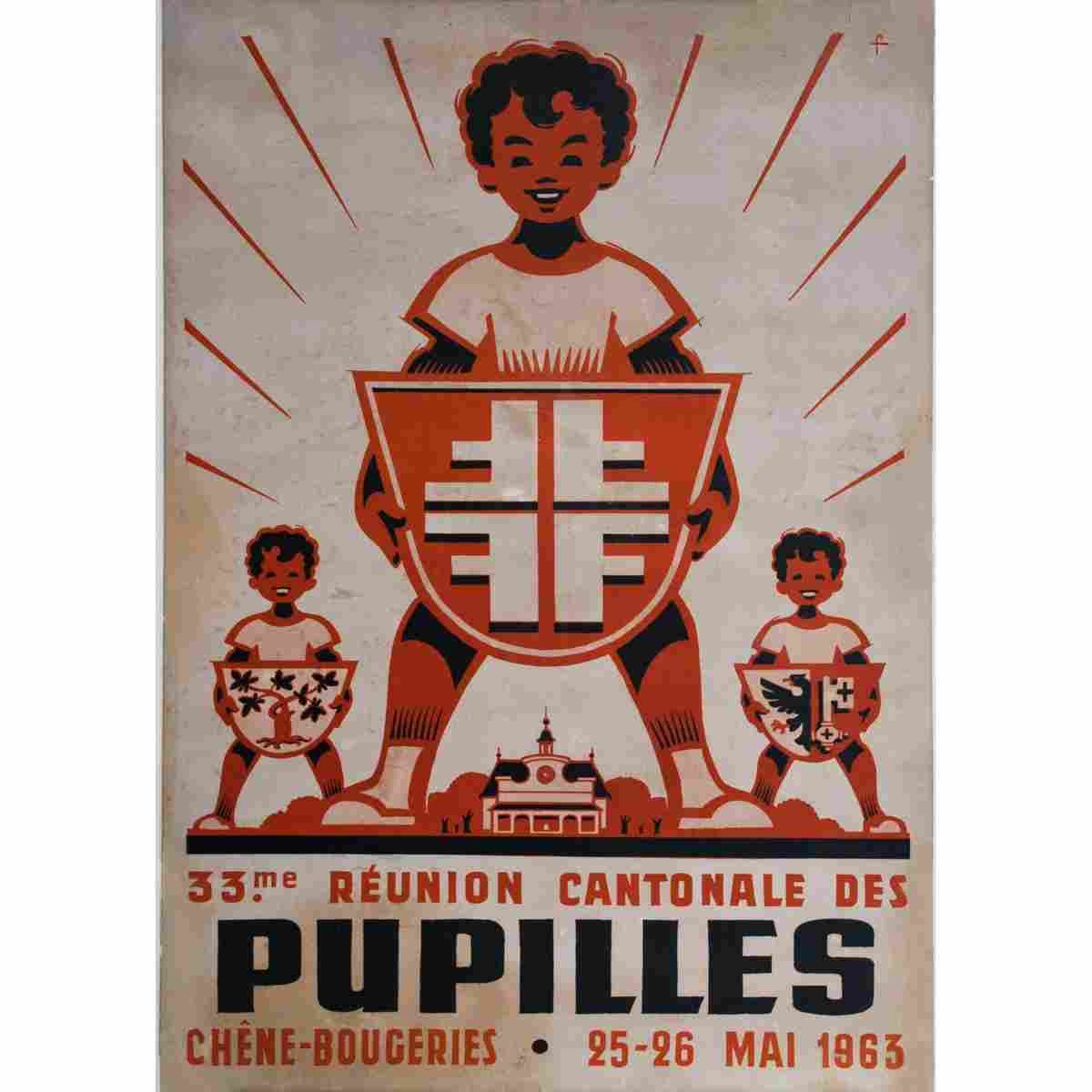 noel fontanet pupilles chene bougeries 1963 2 Advert A4 Photo Print