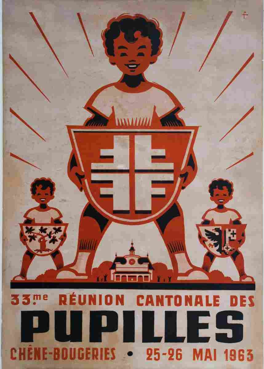 noel fontanet pupilles chene bougeries 1963 4 Advert A4 Photo Print