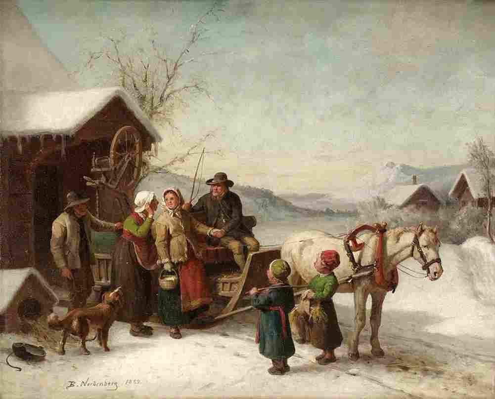 nord Winter Travel Art A4 Photo Print