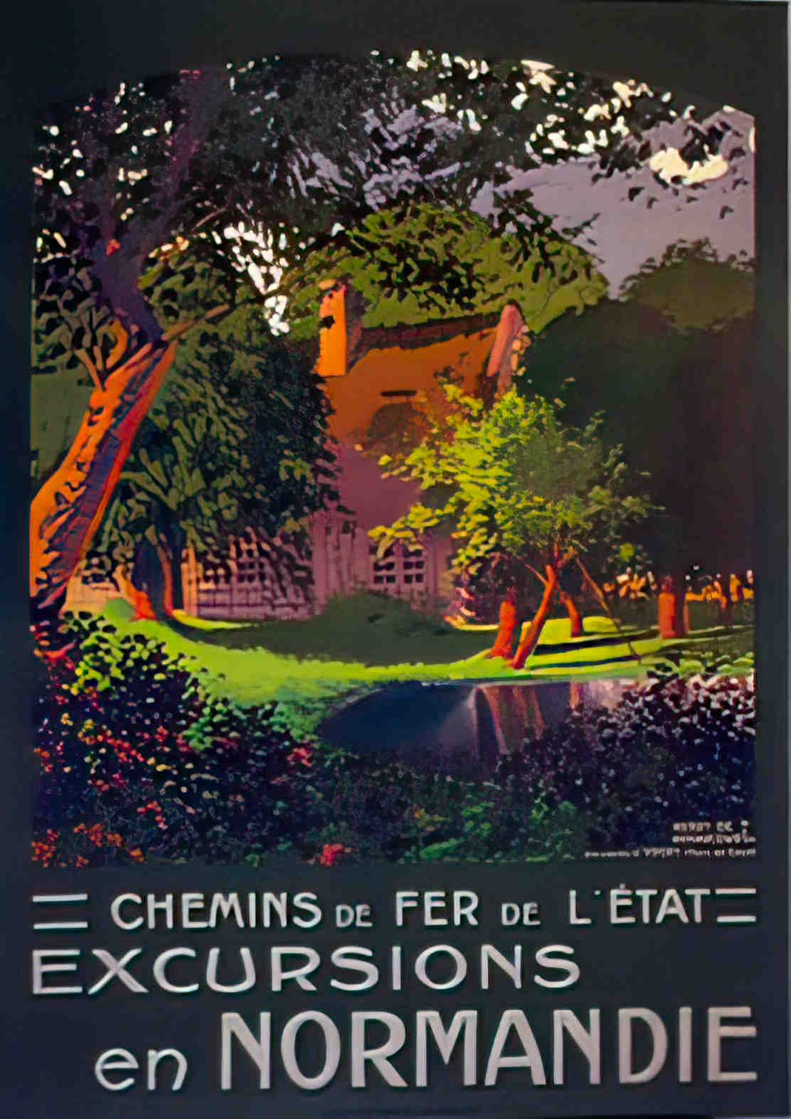 normandie Advert A4 Photo Print