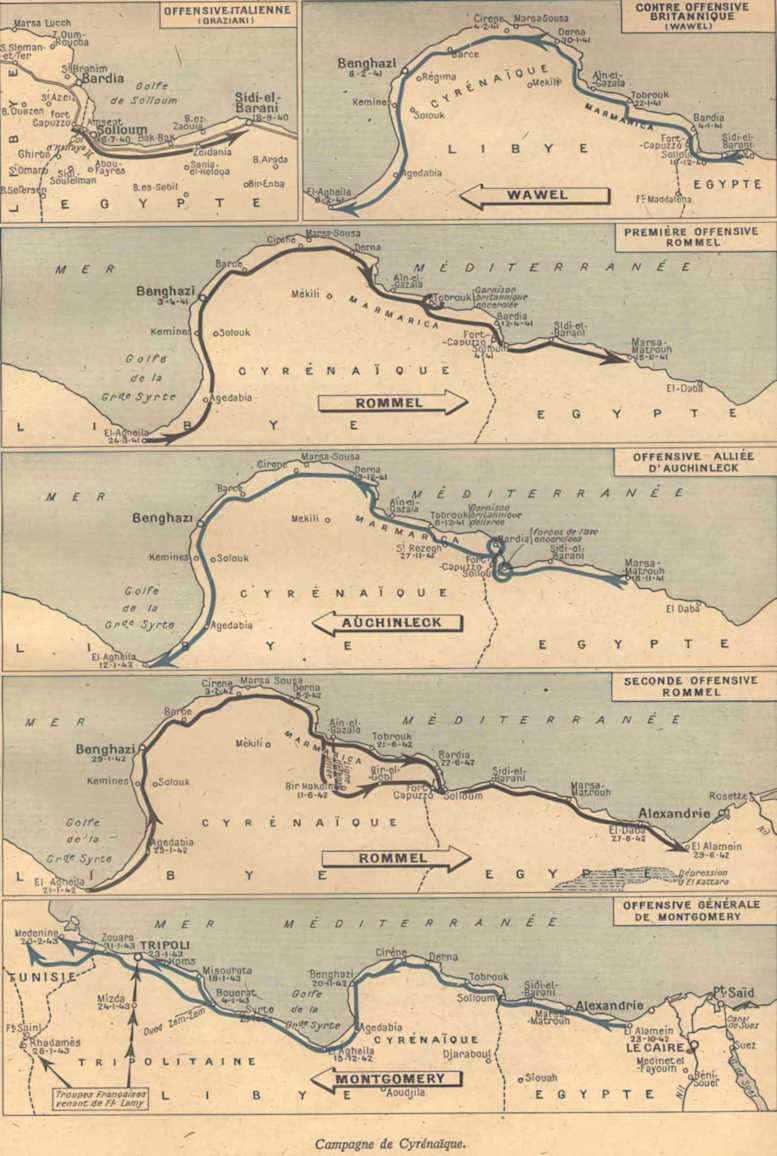 north africa map 1 Vintage world war A4 Photo Print