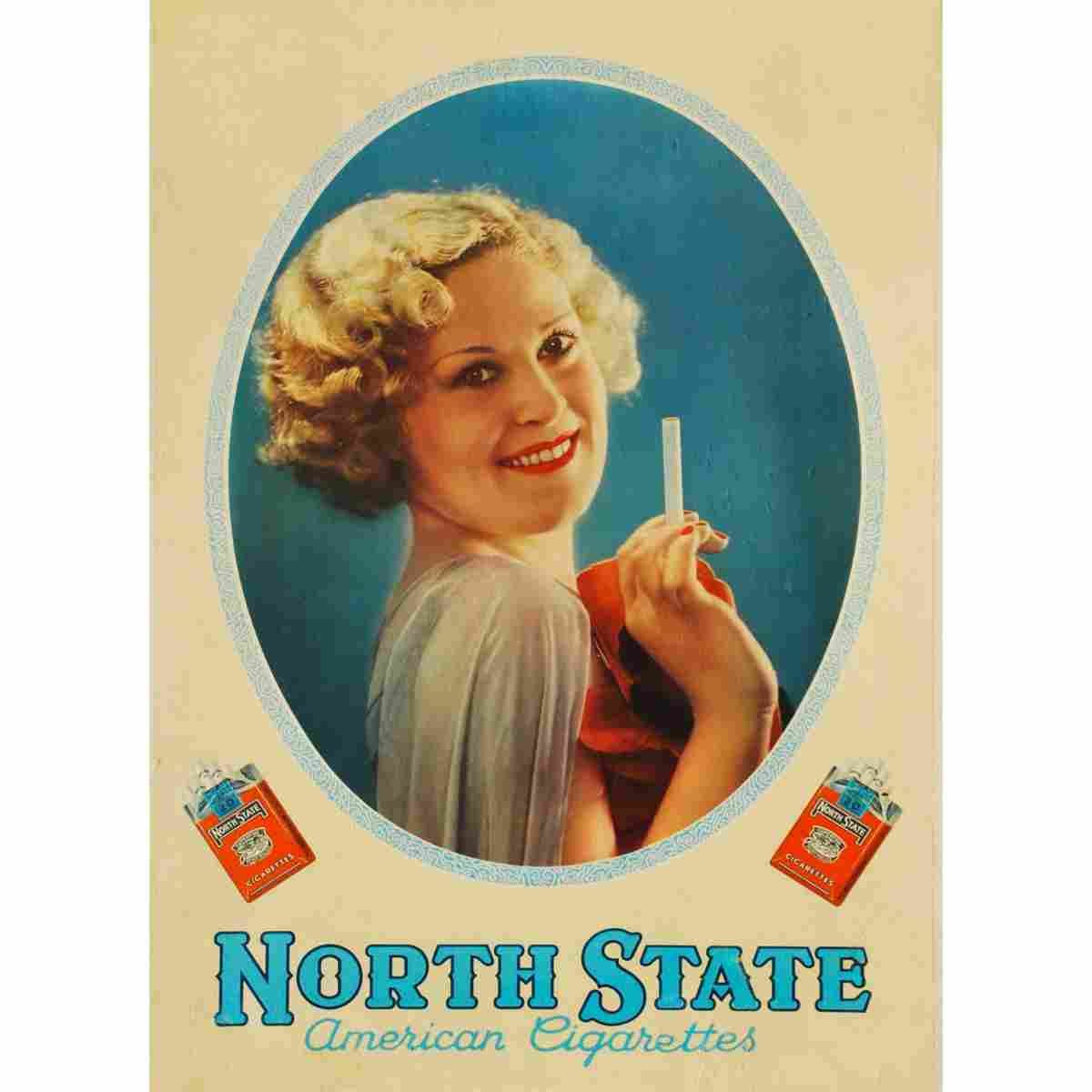north state american cigarettes vers 1925 2 Advert A4 Photo Print
