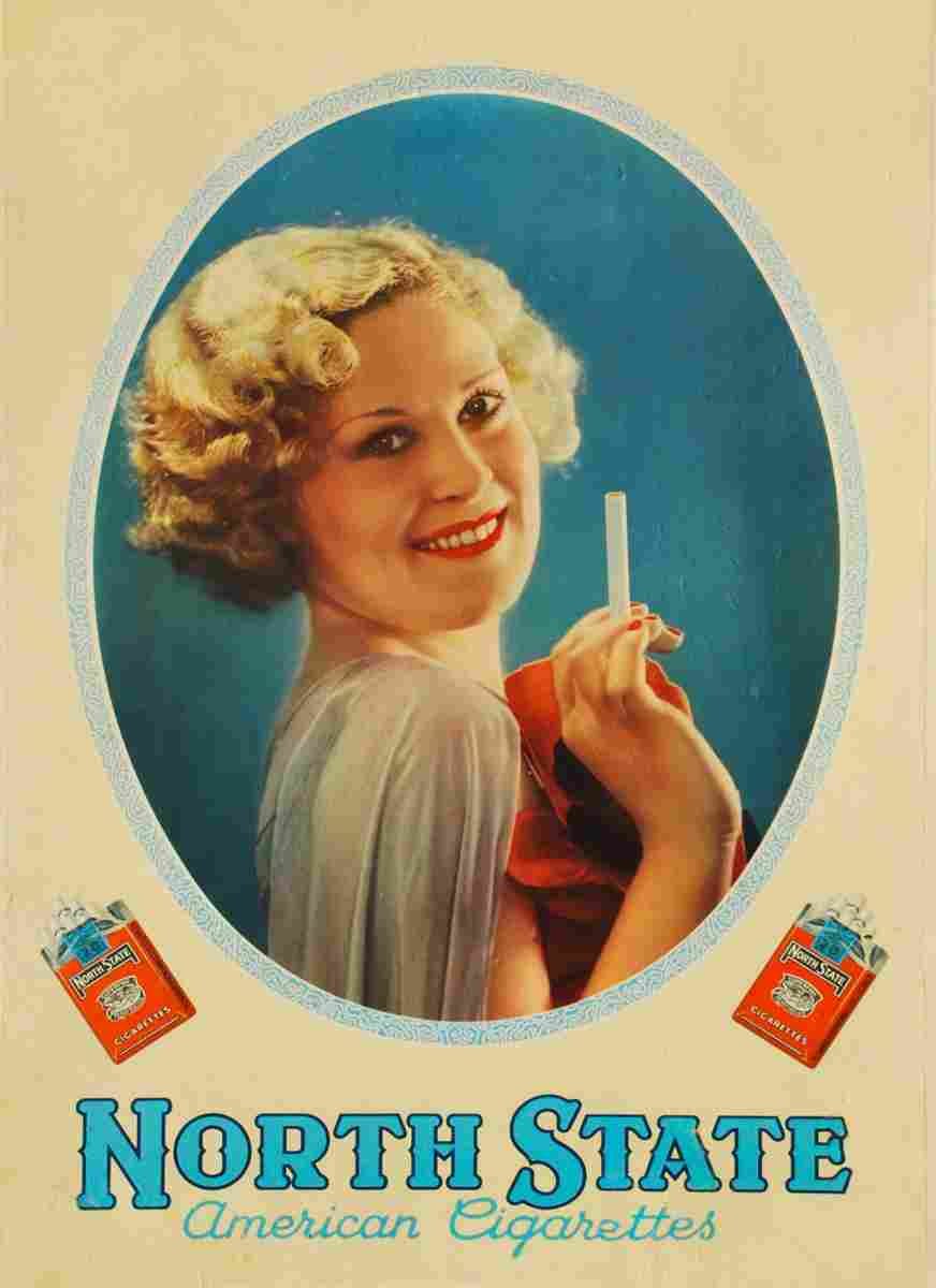 north state american cigarettes vers 1925 4 Advert A4 Photo Print
