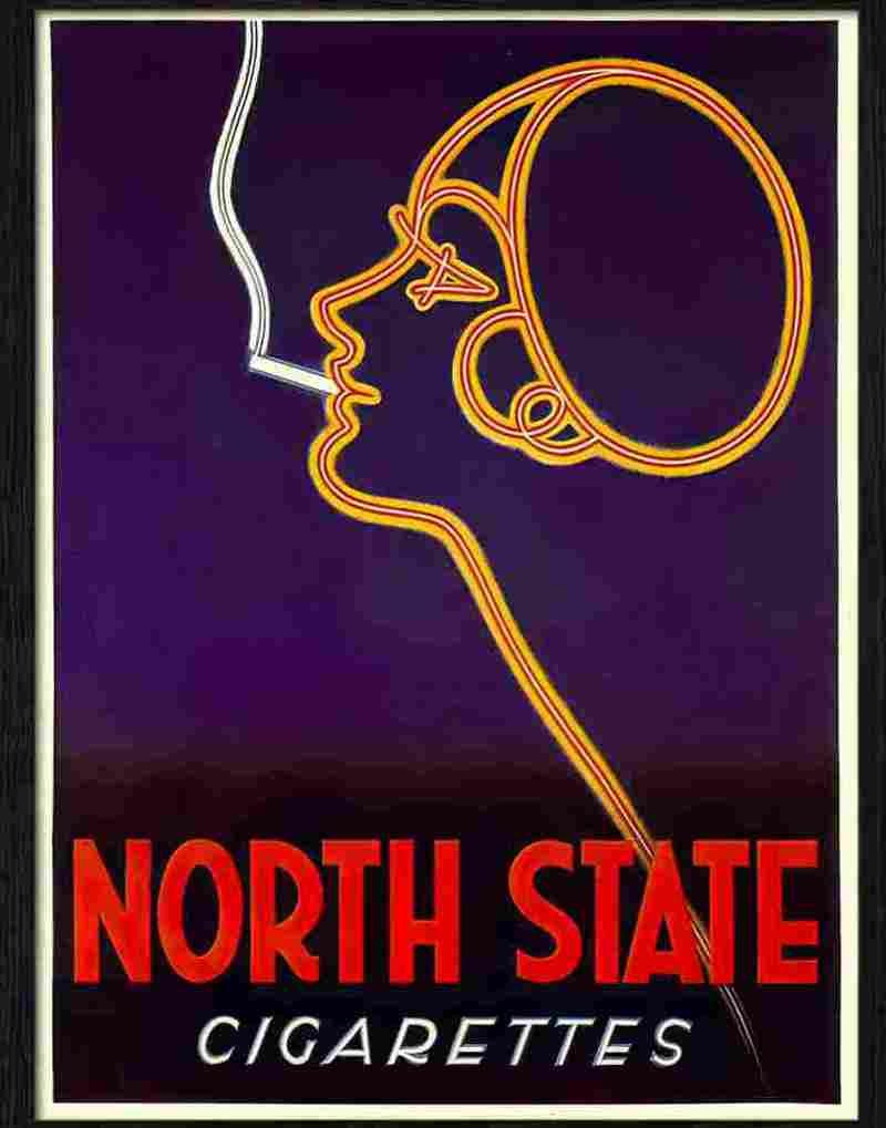 north state cigarettes carati poster 1933 2 Advert A4 Photo Print