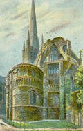 norwich cathedral towerVintage 1880s 1900s A4 Photo Print