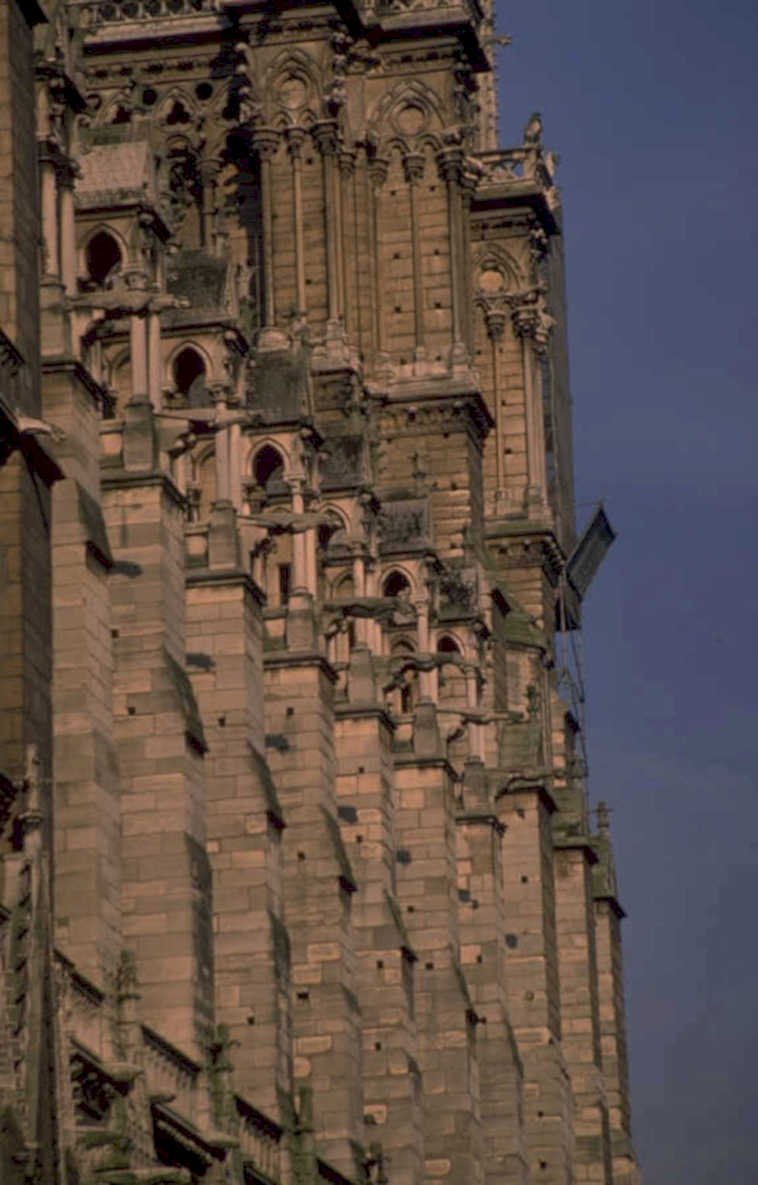 notre dame facade 6 1980s 1990s A4 Photo Print