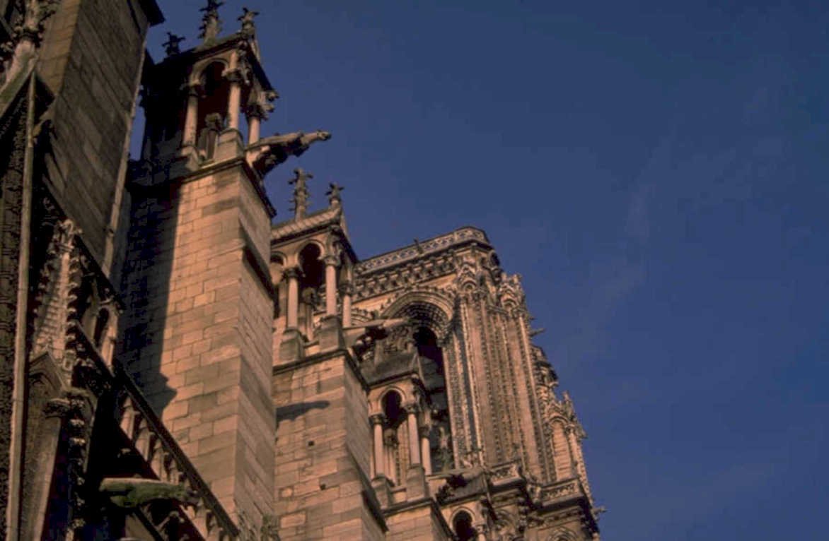 notre dame gargoyles 1980s 1990s A4 Photo Print