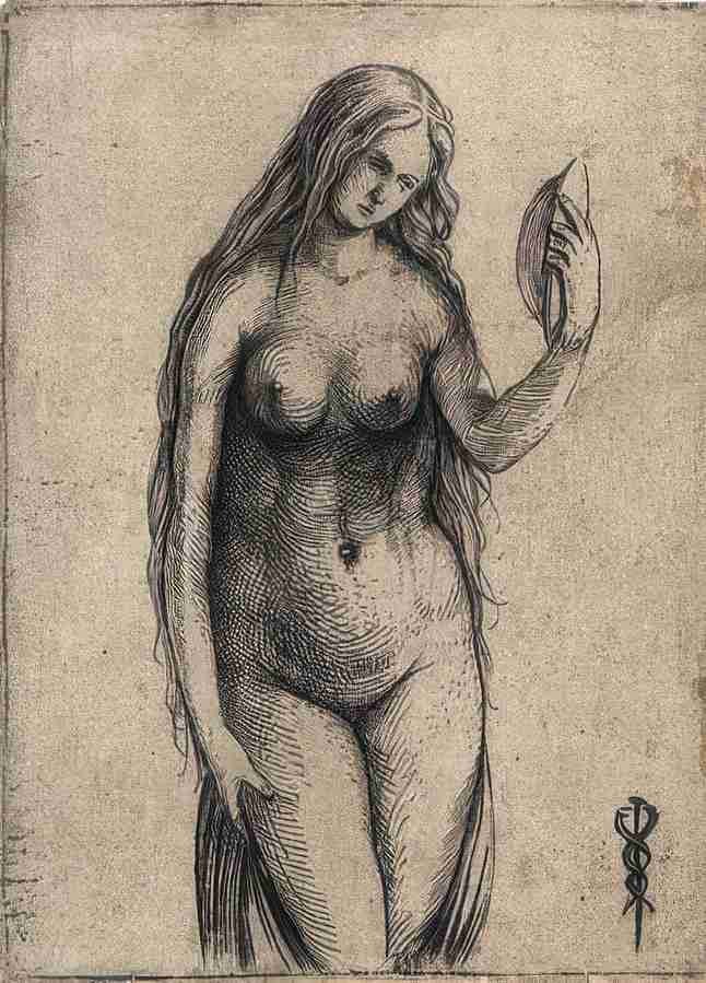 nude wom Art A4 Photo Print