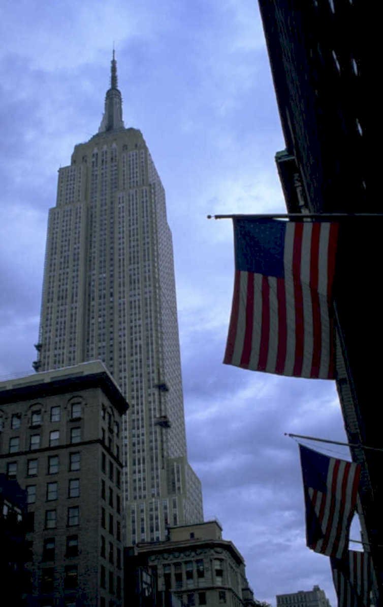 nyc empire state 1980s 1990s A4 Photo Print