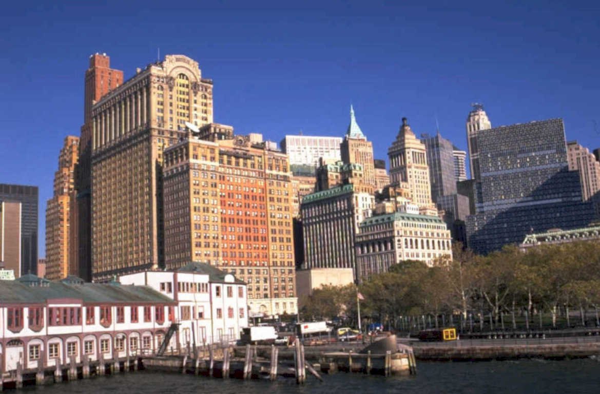 nyc lower manhattan 1980s 1990s A4 Photo Print
