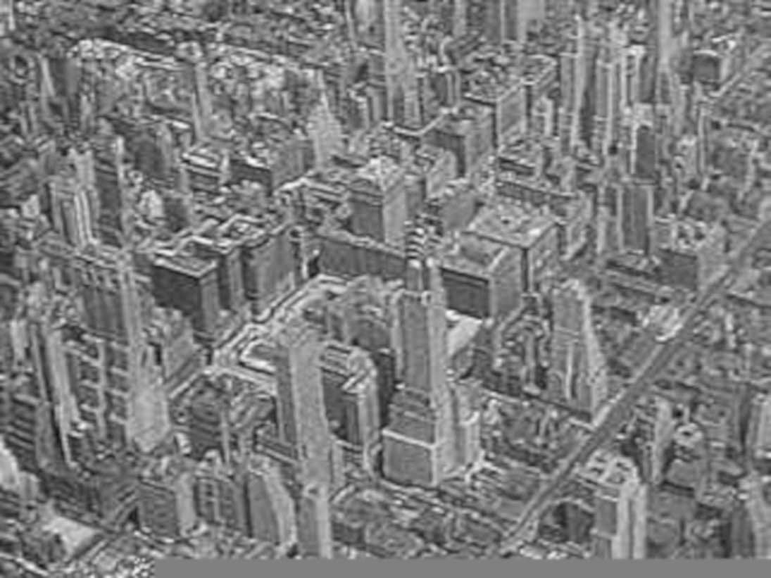 nyc midtown aerial1980s 1990s A4 Photo Print