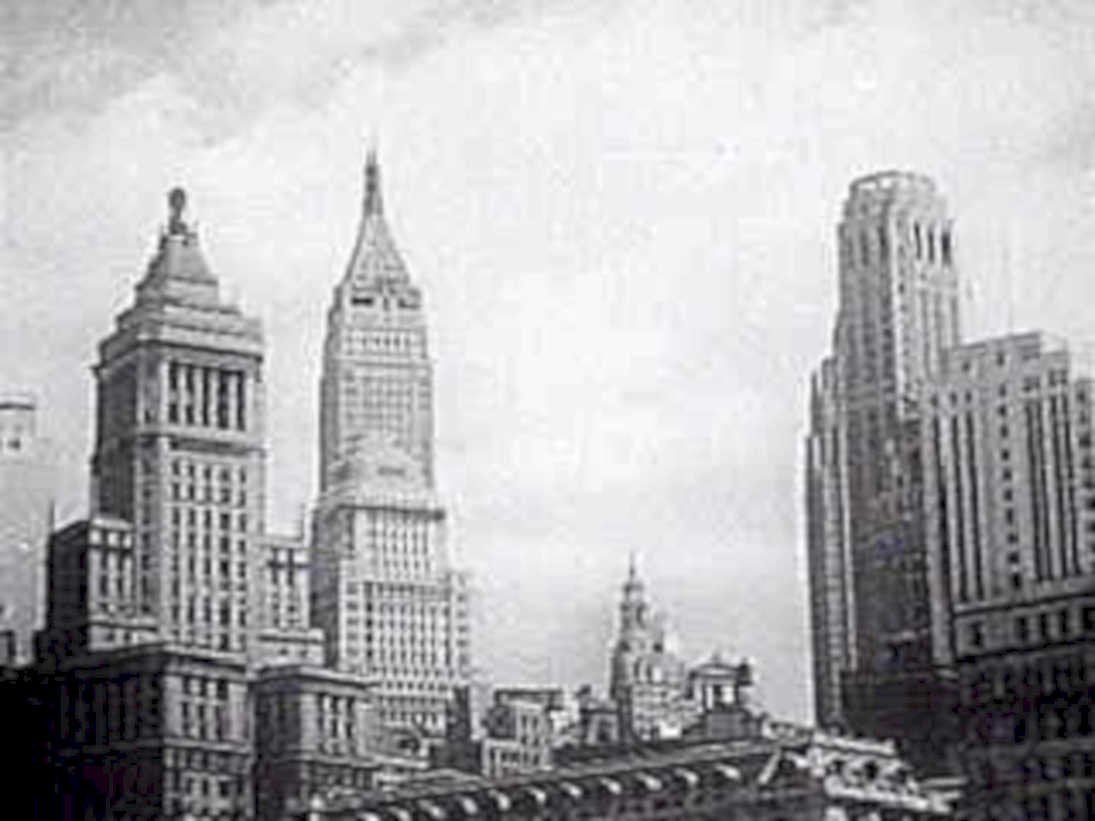 nyc skyline 1930s 11980s 1990s A4 Photo Print