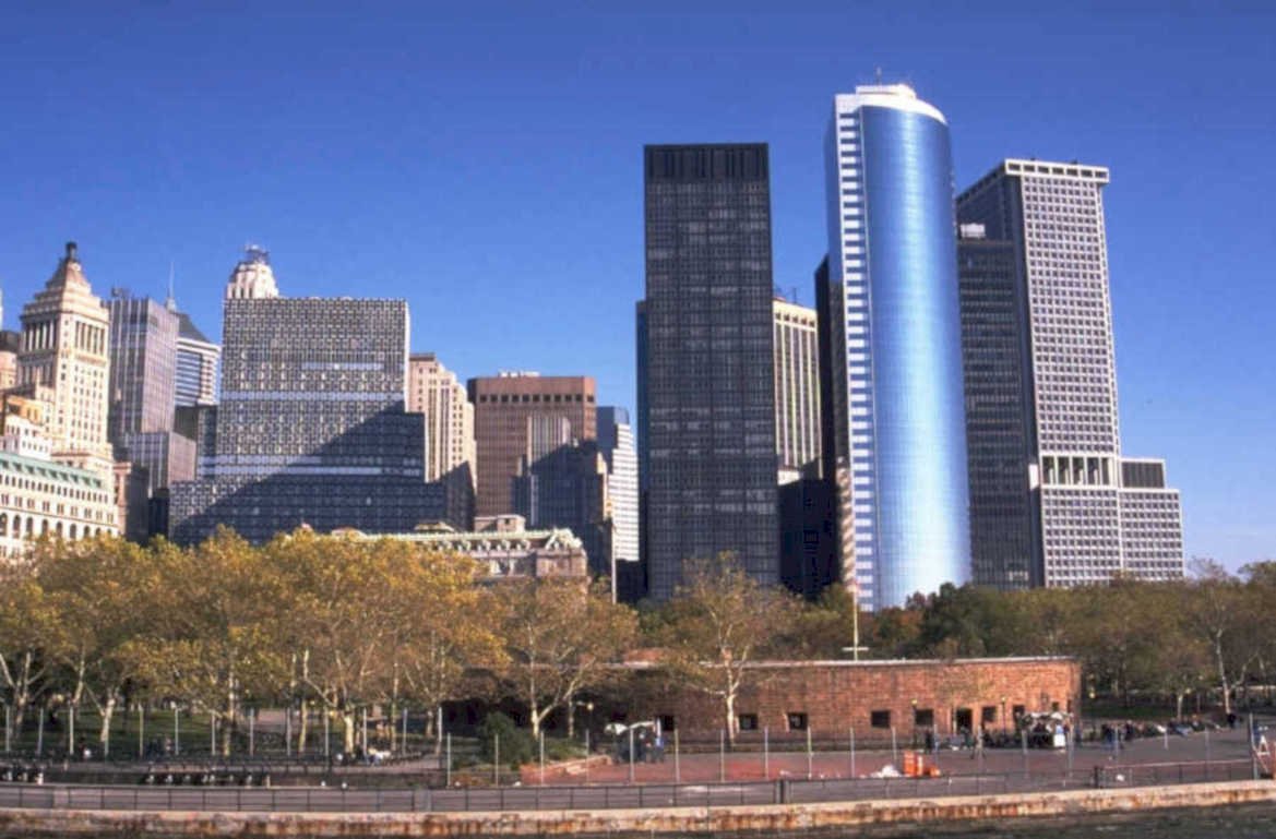 nyc skyline 1990s 1980s 1990s A4 Photo Print