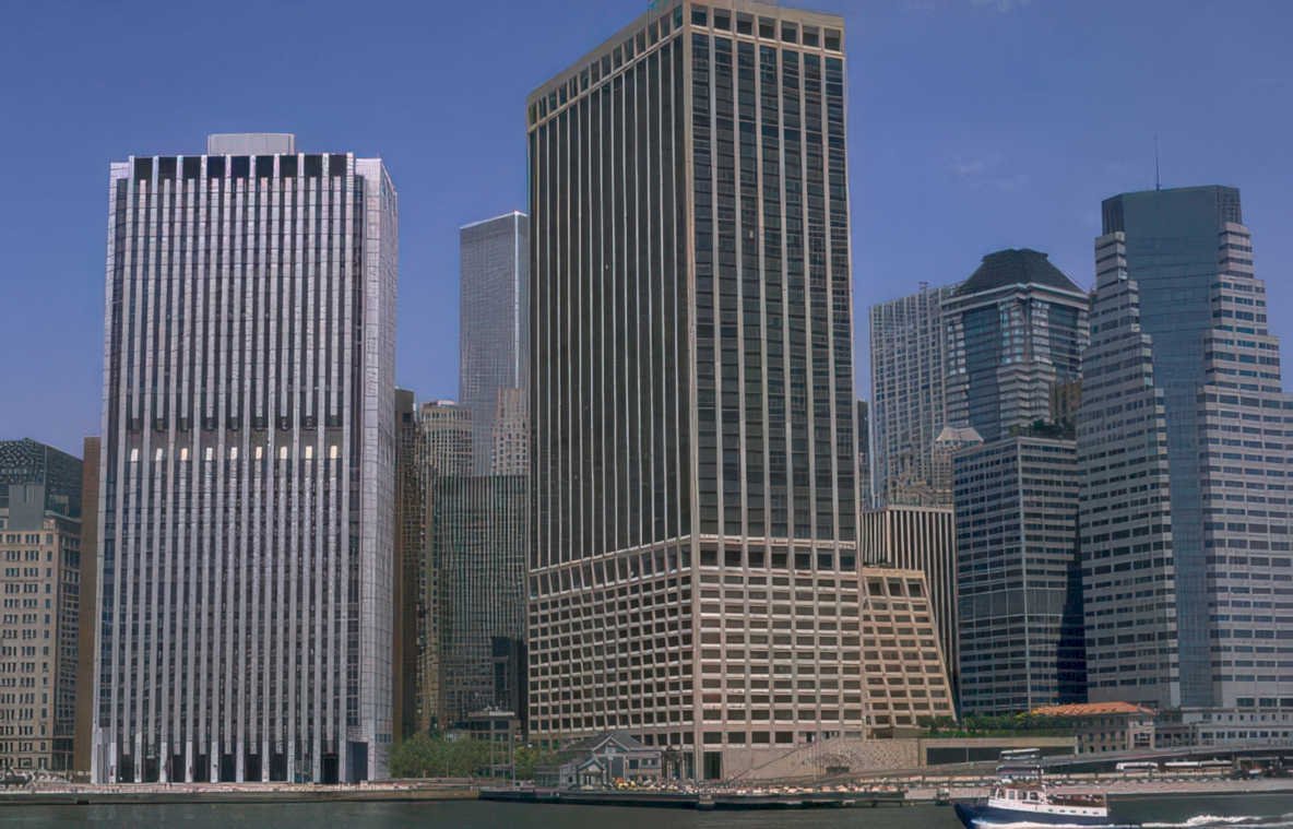 nyc skyline 1990s Vintage A4 Photo Print