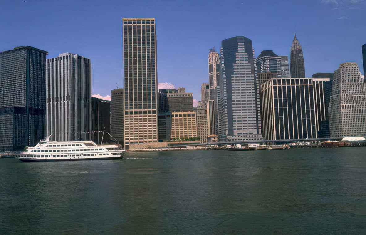 nyc skyline lower Vintage A4 Photo Print