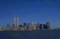 nyc skyline twintowers 1 1980s 1990s A4 Photo Print