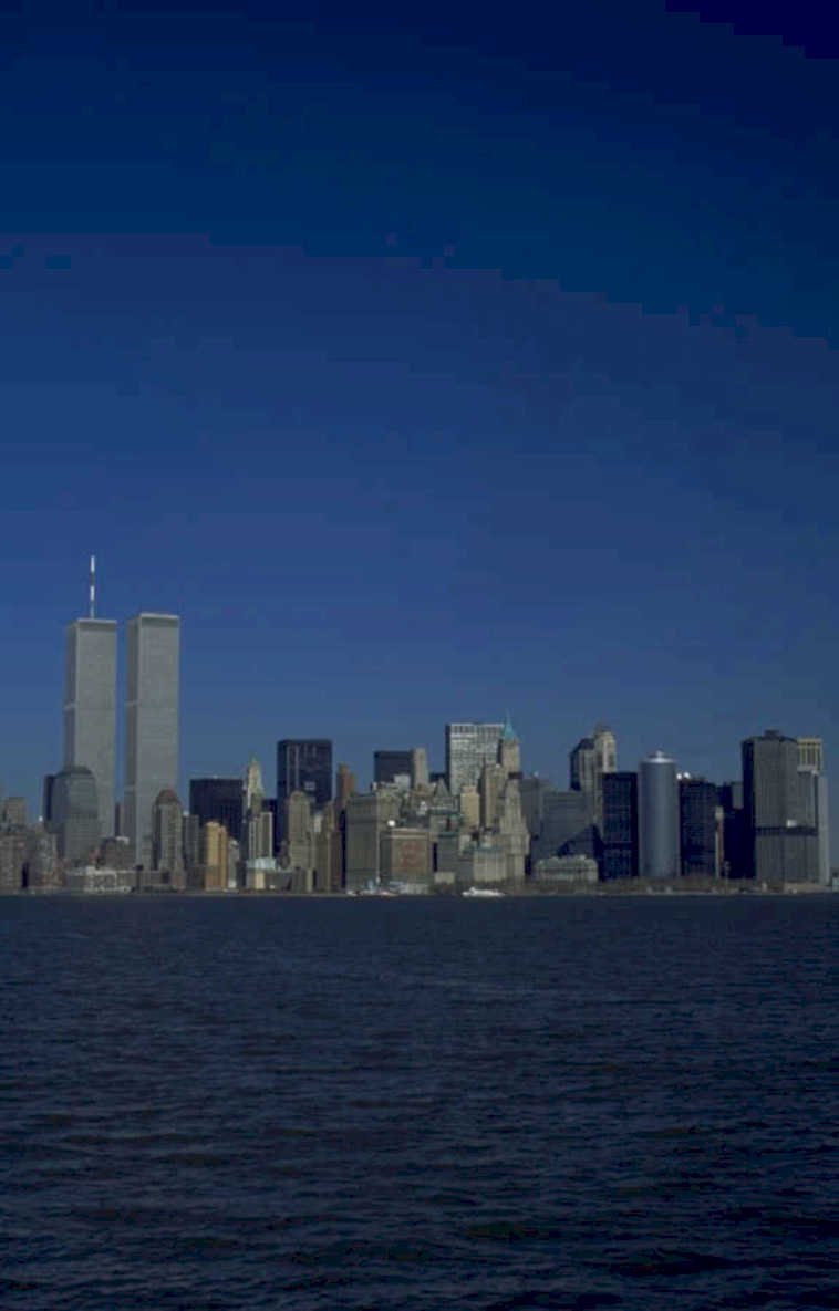nyc skyline twintowers 1980s 1990s A4 Photo Print