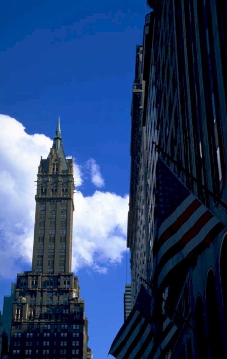 nyc skyline woolworth 1980s 1990s A4 Photo Print
