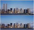 nyc twintowers sept11 Flags1980s A4 Photo Print