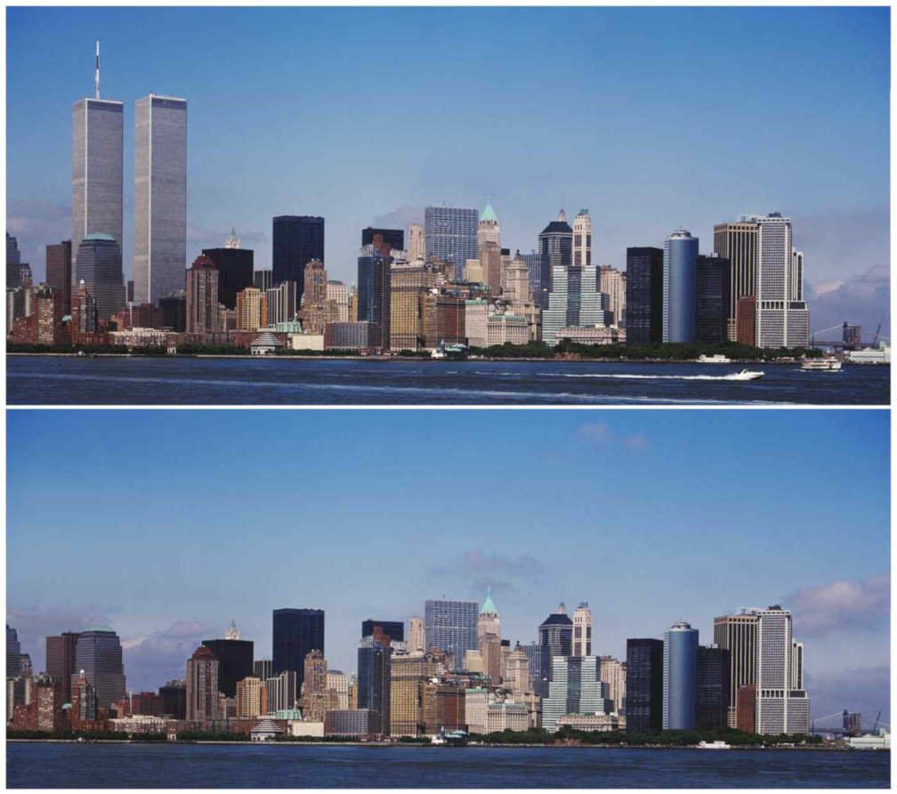nyc twintowers sept11 Flags1980s A4 Photo Print