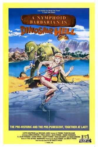 nymphoid barbarian in dinosaur hell  01 film star poster A4 Photo Print