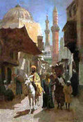 o kelly Figures On A Sunlit Street Art A4 Photo Print