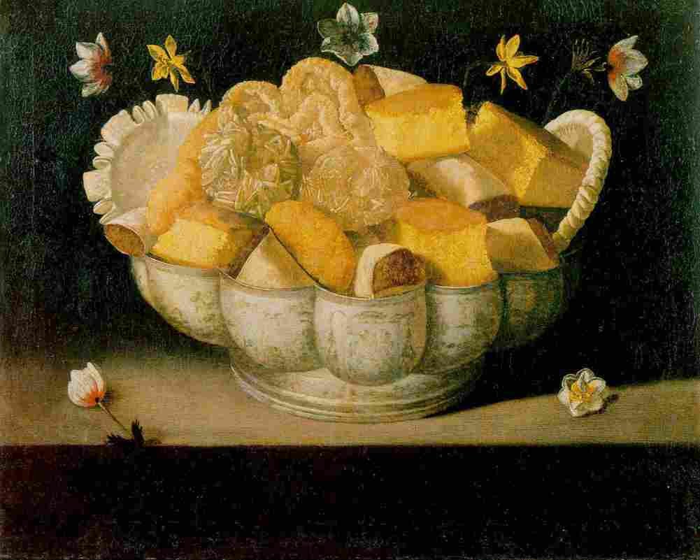 obidos still life with cakes Art A4 Photo Print