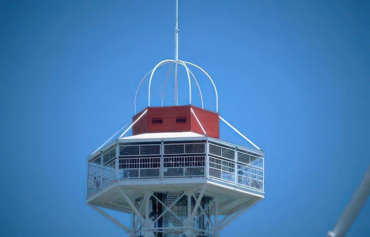 observation tower galveston Vintage A4 Photo Print