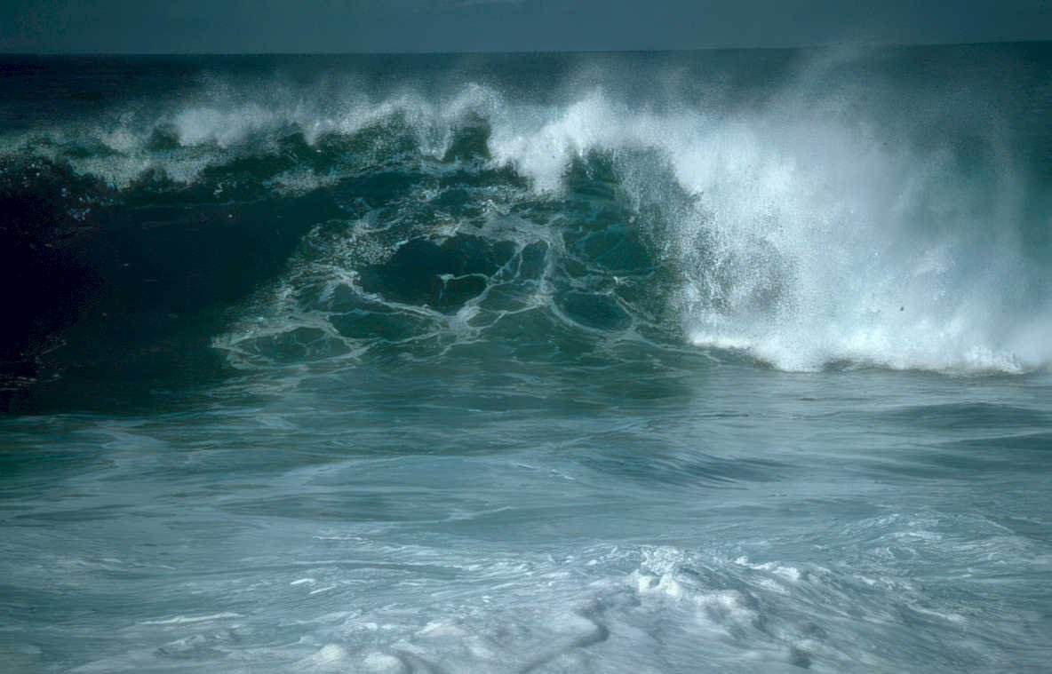 ocean wave foam 2 Vintage A4 Photo Print