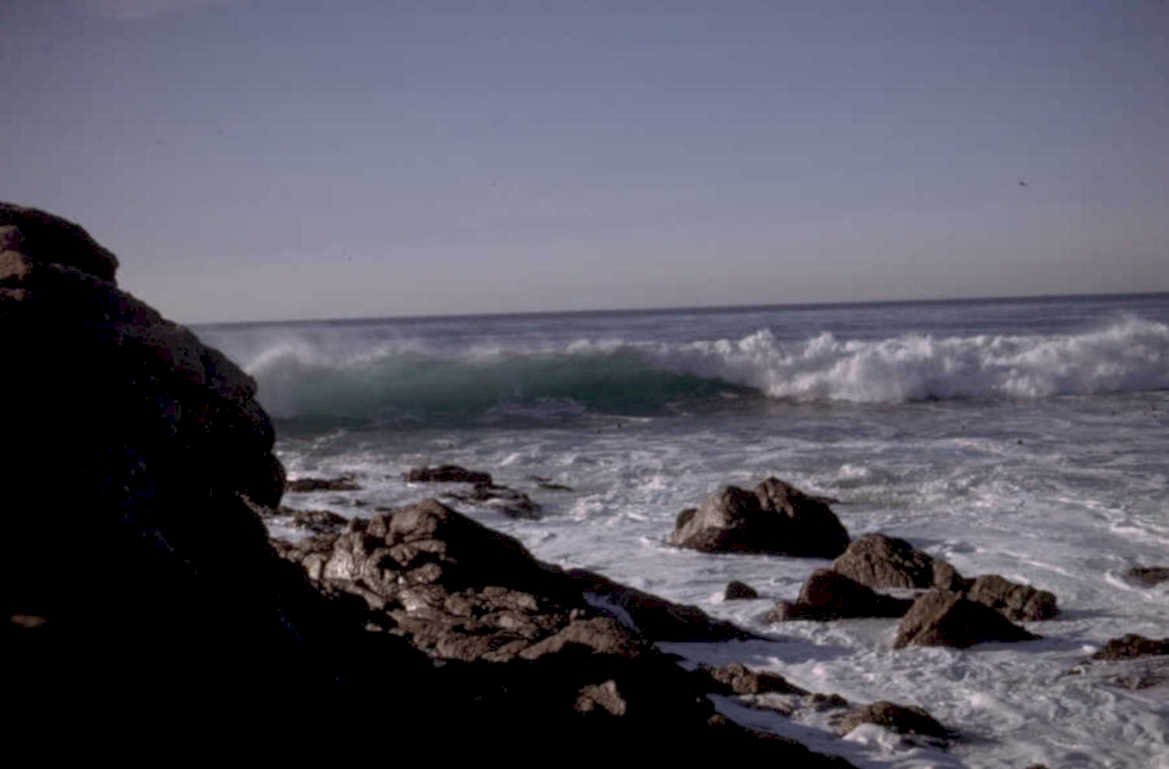 ocean wave rocks 2 1980s 1990s A4 Photo Print