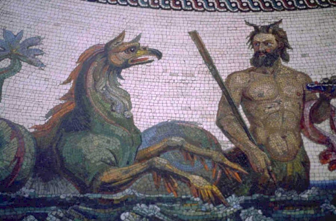 oceanus nereus mosaic 1980s 1990s A4 Photo Print