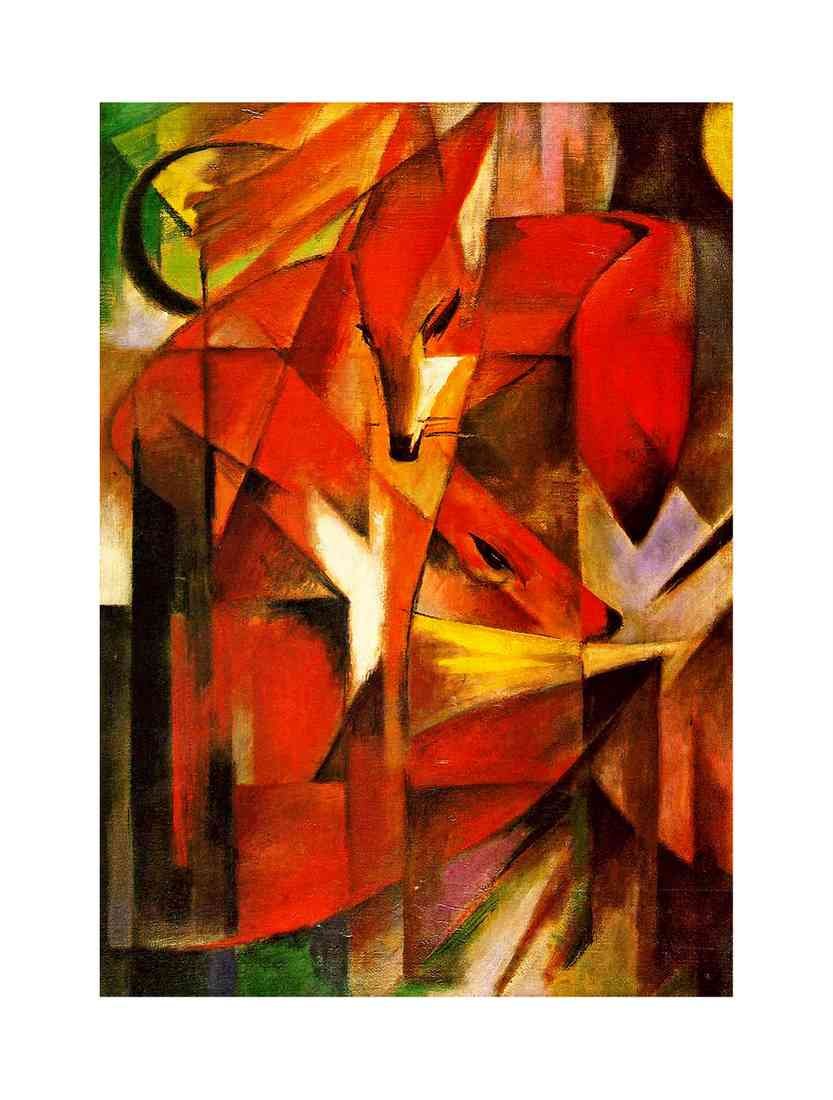 oct 2013 plus Foxes Franz Marc use A4 Photo Print