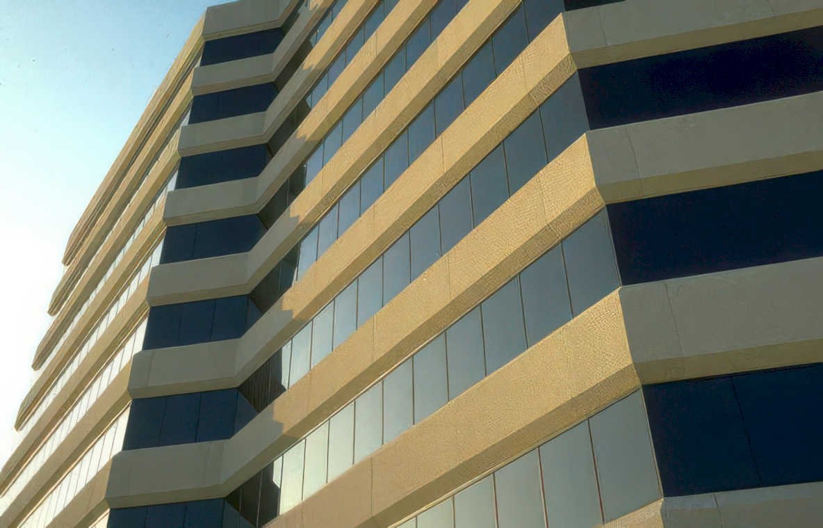 office building exterior Vintage A4 Photo Print