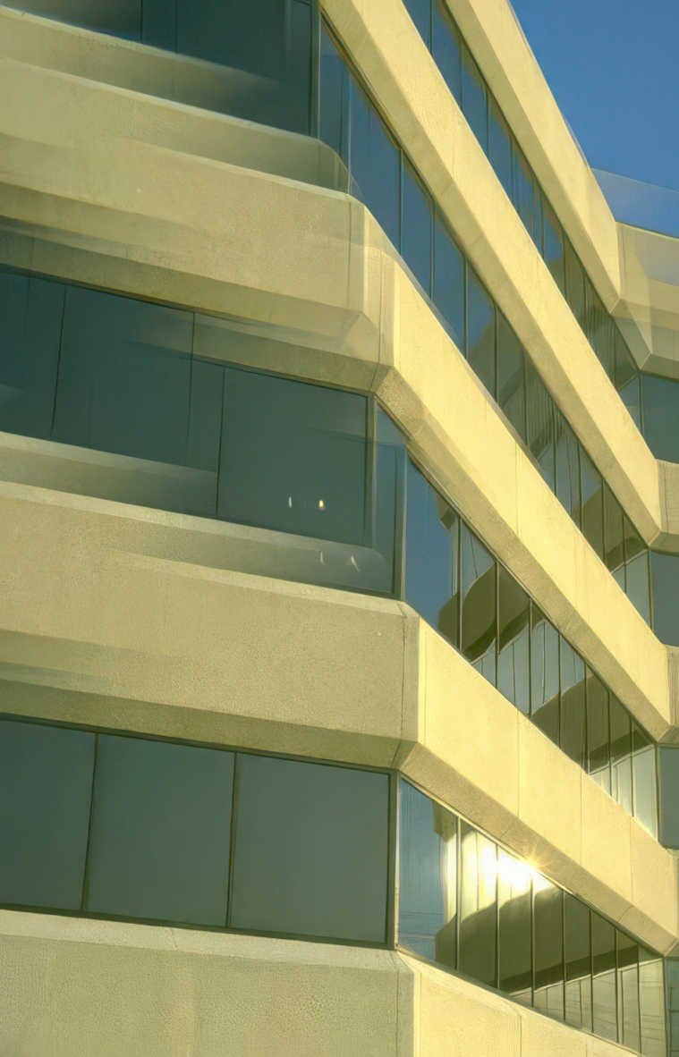 office building facade Vintage A4 Photo Print