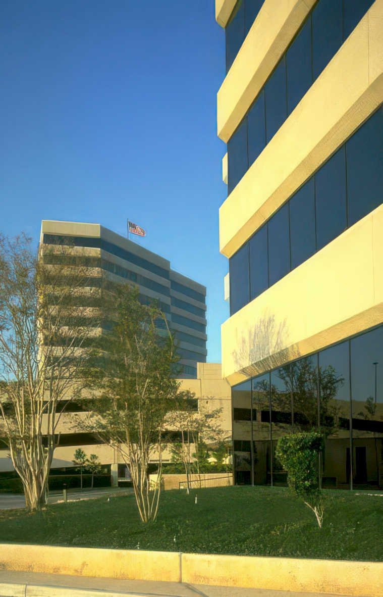 office building plano Vintage A4 Photo Print