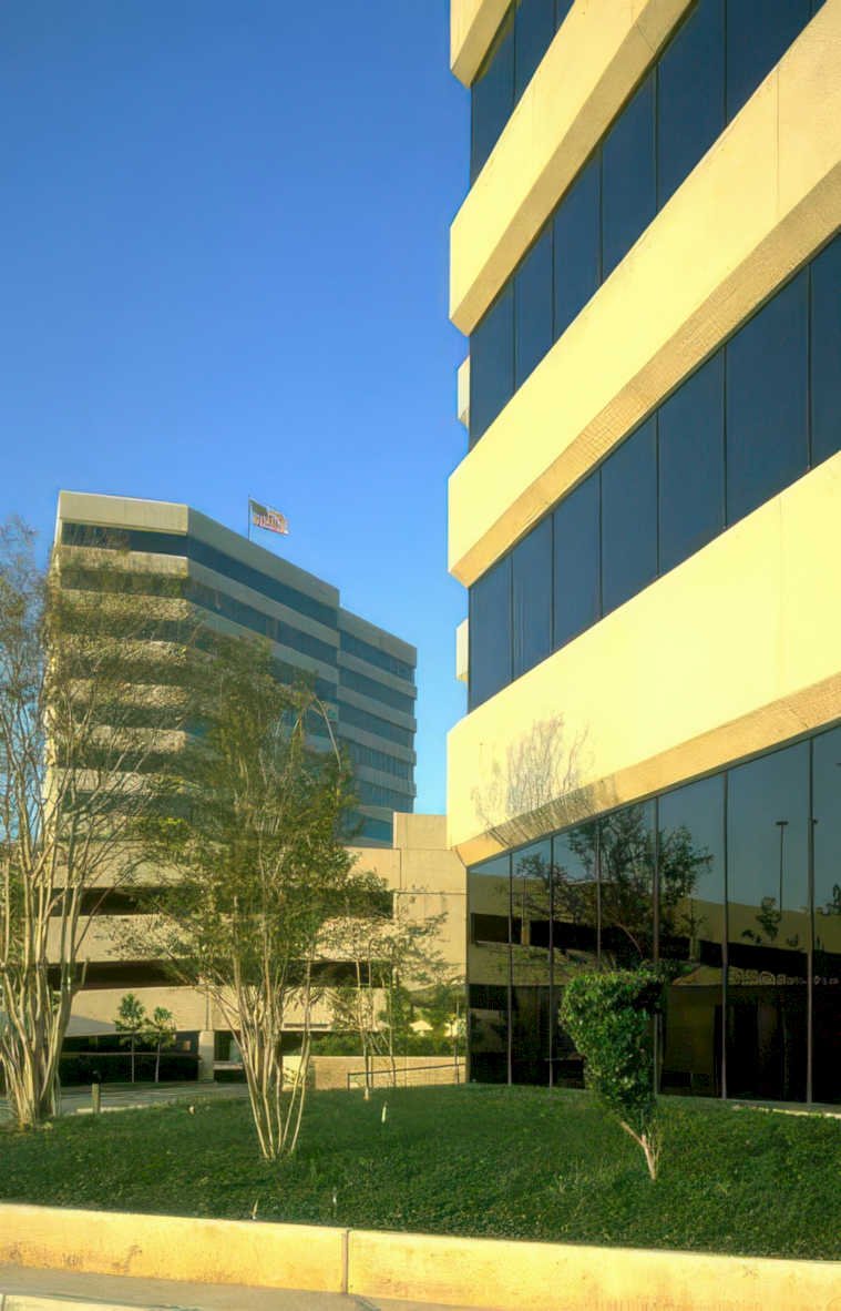office buildings flag Vintage A4 Photo Print