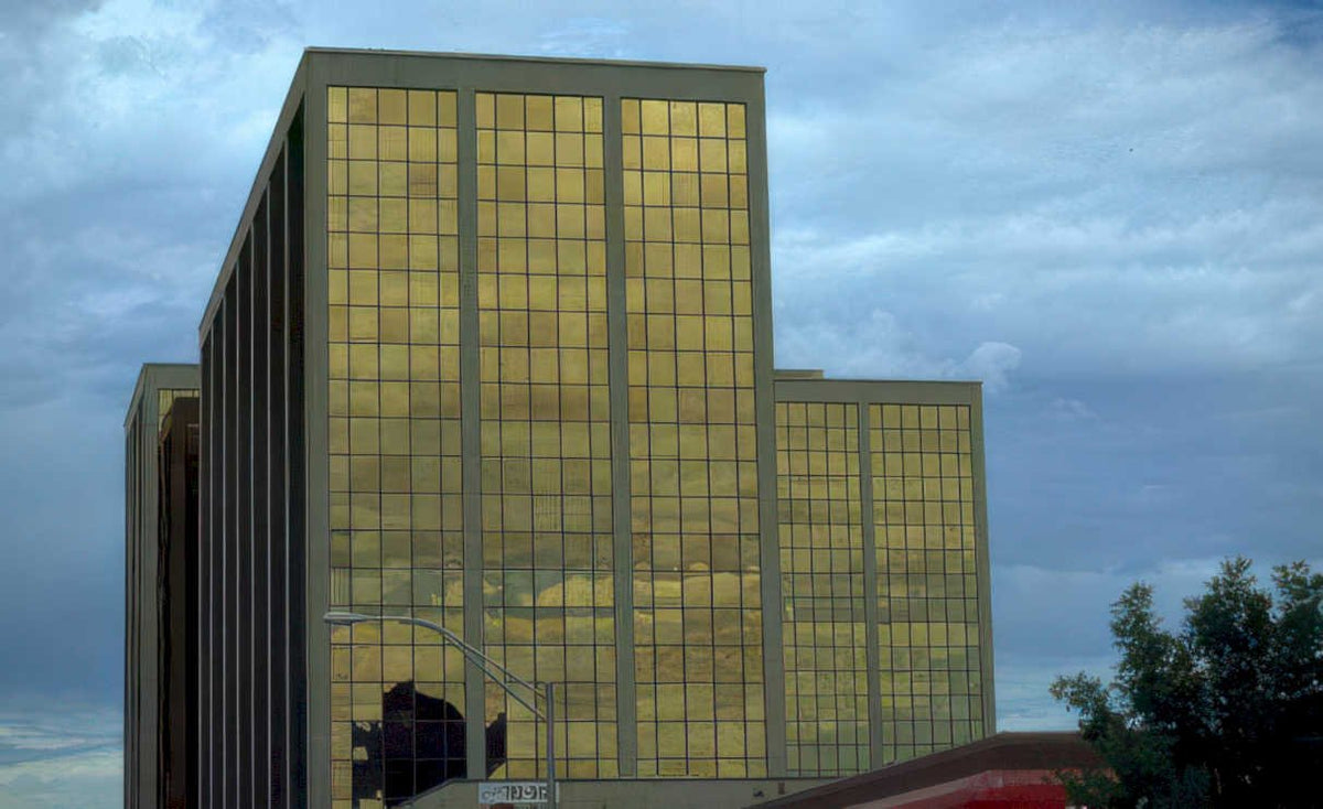 office buildings phoenix Vintage A4 Photo Print