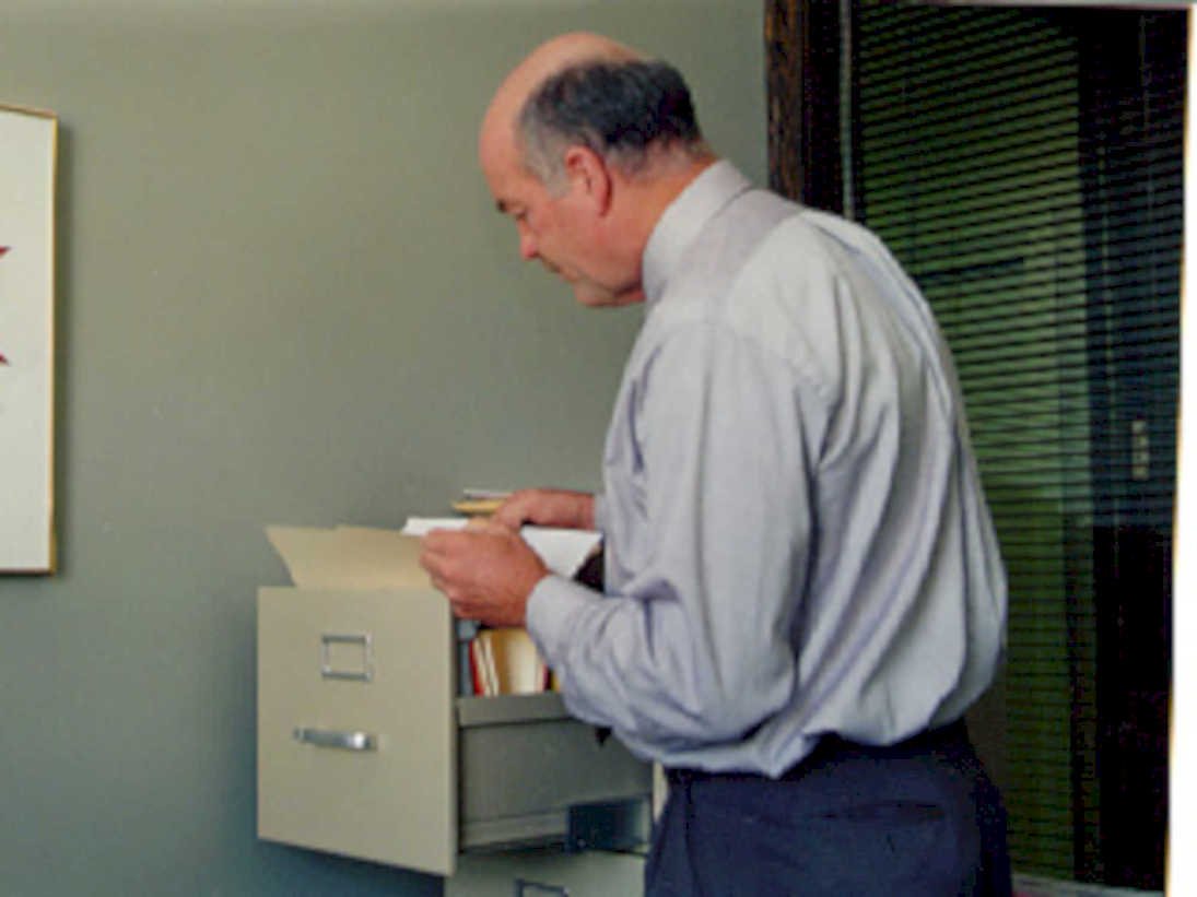 office filing cabinet1980s 1990s A4 Photo Print