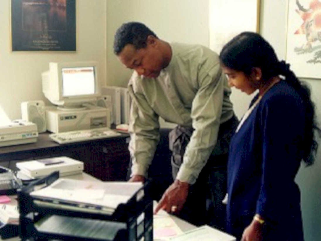 office meeting documents1980s 1990s A4 Photo Print