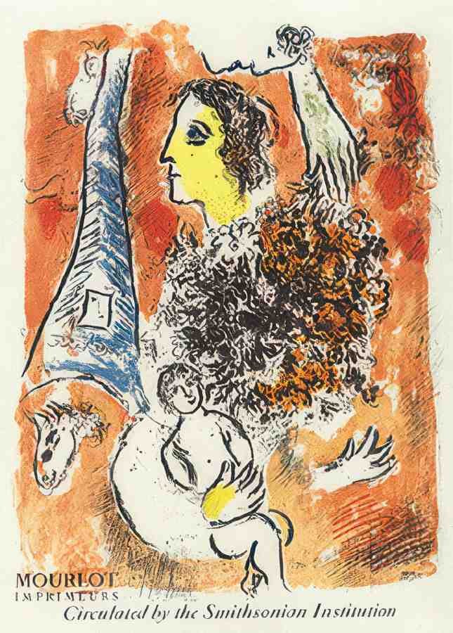 offrandetoureifelbyChagall Vintage Advert A4 Photo Print