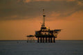 offshore platform sunrise 1980s 1990s A4 Photo Print