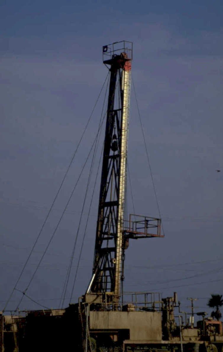 oil derrick desert 1980s 1990s A4 Photo Print